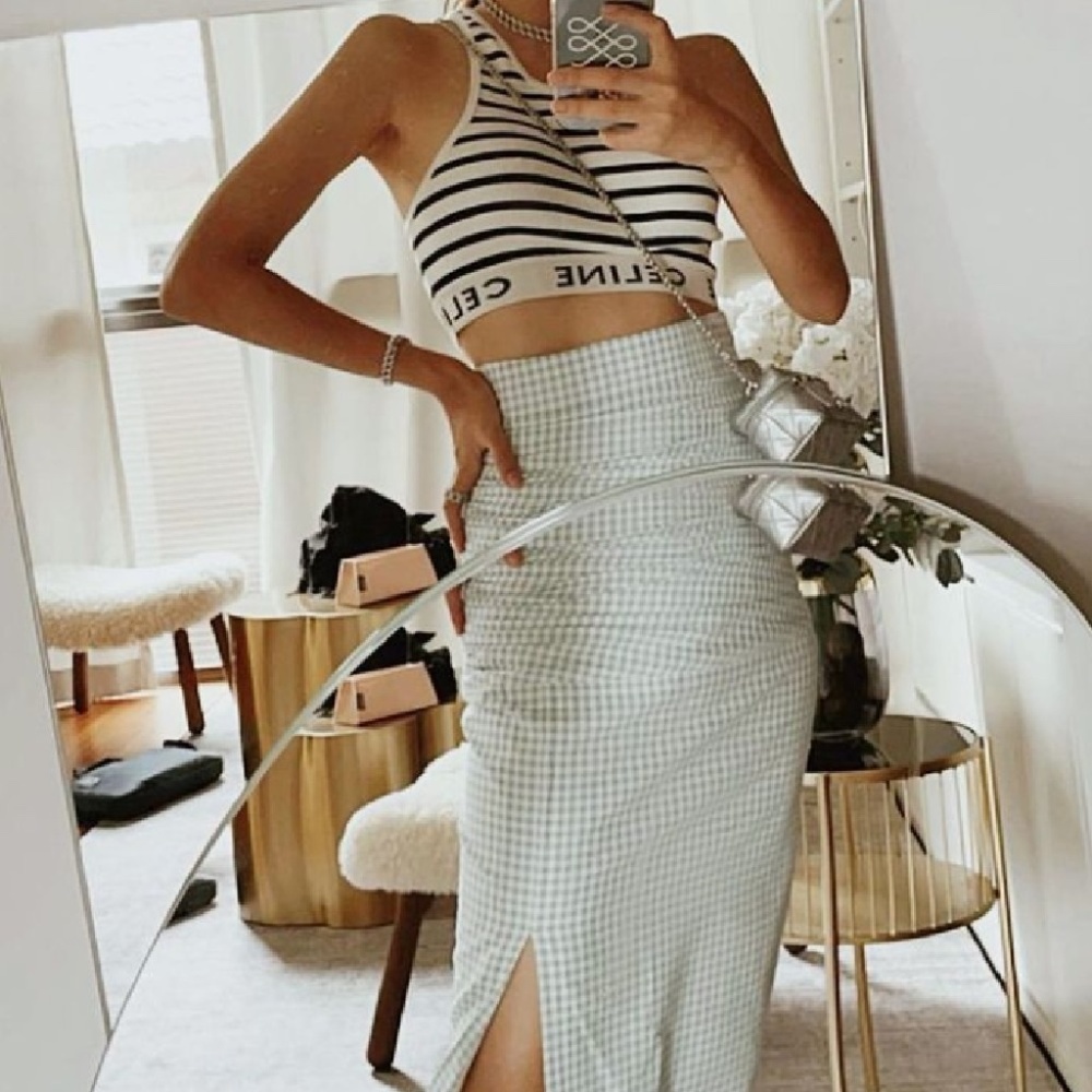 CELINE | Striped Bra Top in Athletic Knit